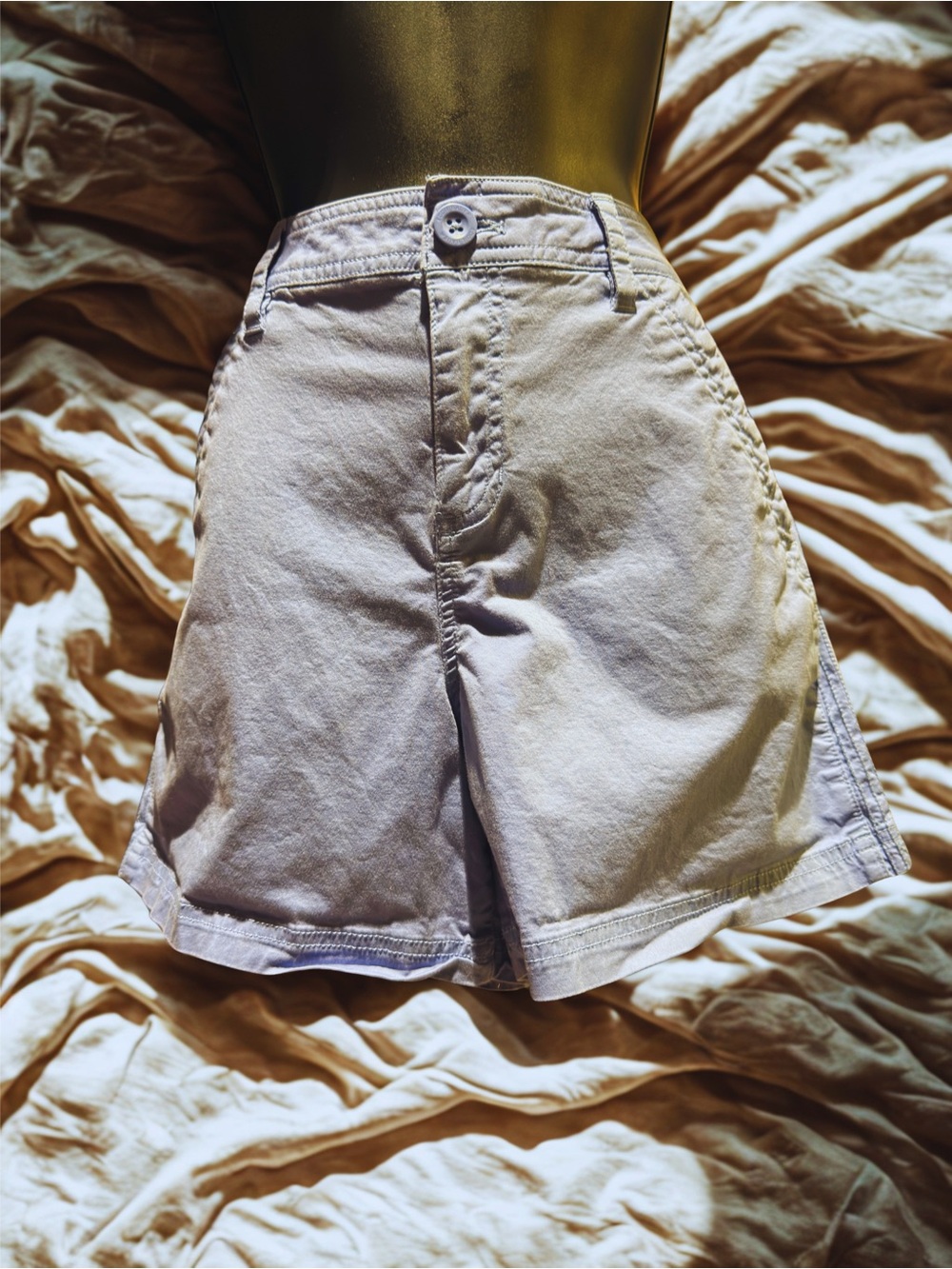 High-Waist Casual Women’s Shorts in Faded Indigo
